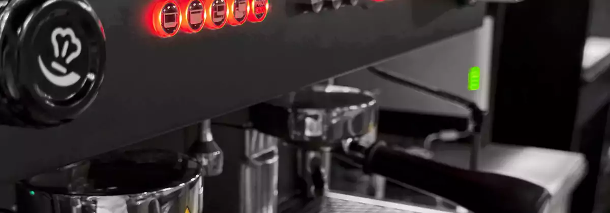 Espressomaschine im Einsatz